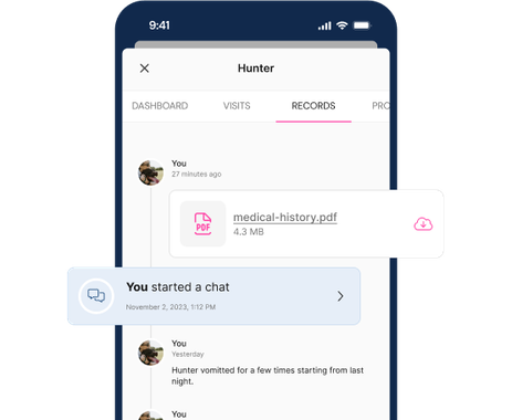 Store your pet’s medical records
